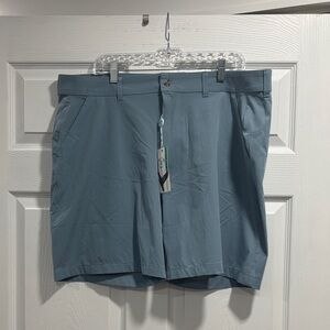 Men's Blue Flat Front Shorts